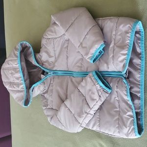 Andy & Evan Lightweight Puffer Jacket. Gray/ Blue